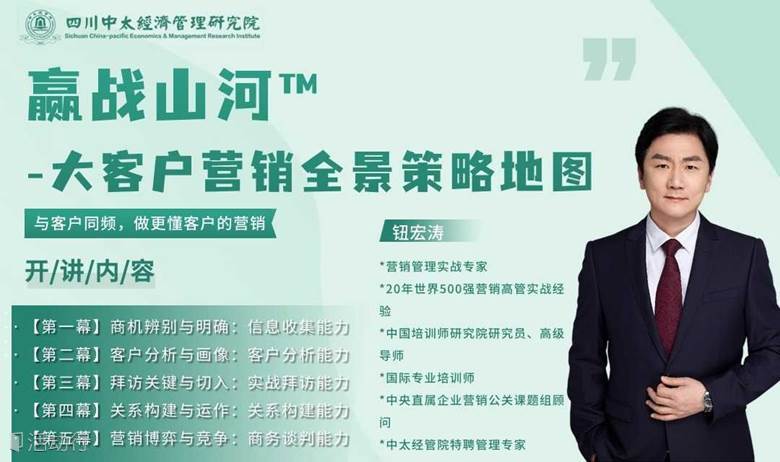 MTP臻选课程——赢战山河™-大客户营销全景策略地图